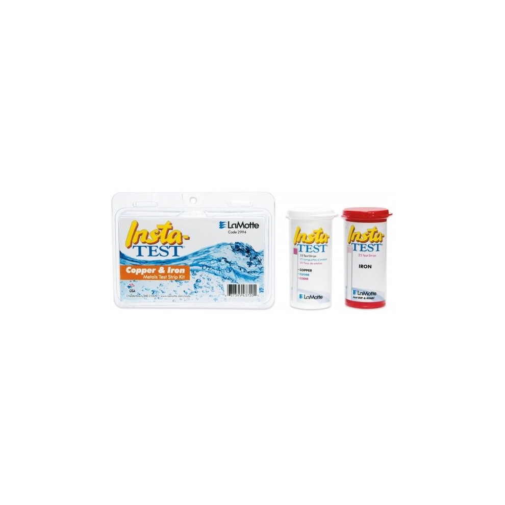 Insta-Test Copper and Iron Test Strip Kit, Swimming Pool and Hot Tub Test Strips (25)