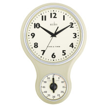 Acctim 21592 Kitchen Time Wall Clock, Cream