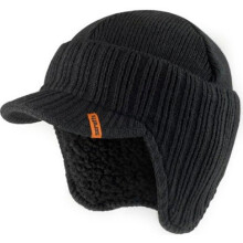 Scruffs Peaked Beanie | Black Workwear Hat