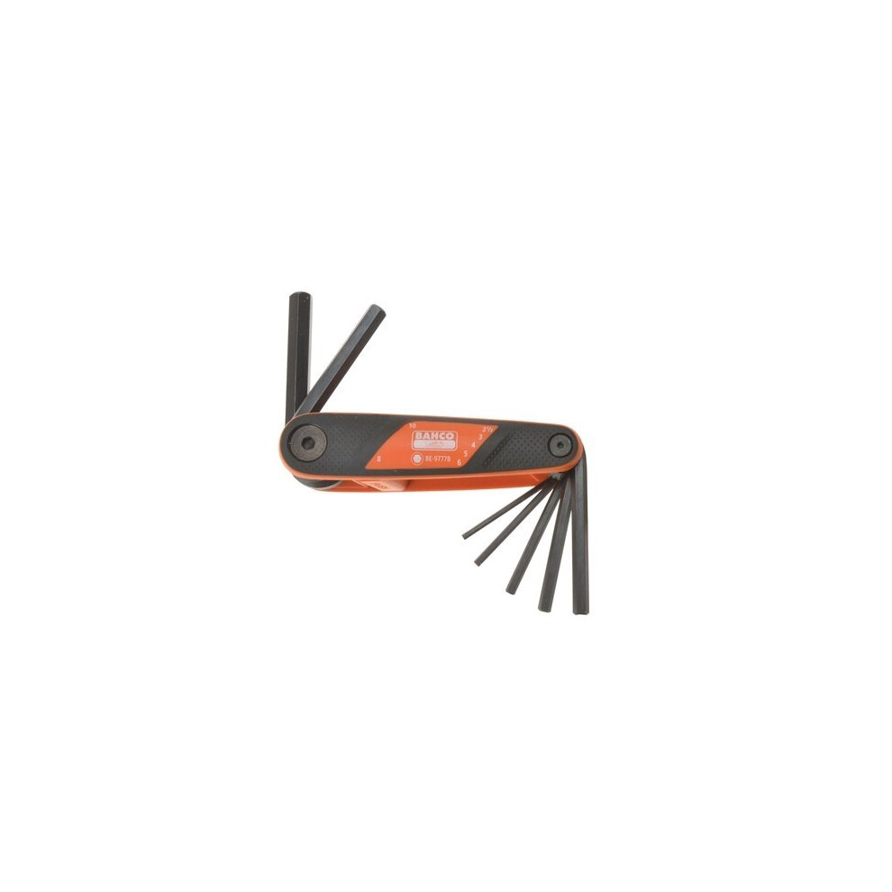 Bahco 9777b 2.5 - 10mm Folding Hex Key Set (7 Pieces)