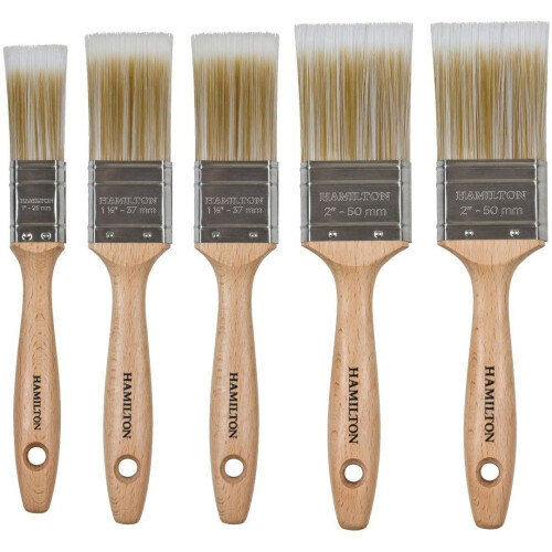 Hamilton Prestige 5pc Brush Set | Synthetic Paint Brush Set on OnBuy