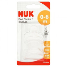 Nuk Silicone Teat Size 1 Medium Hole 2 Pack