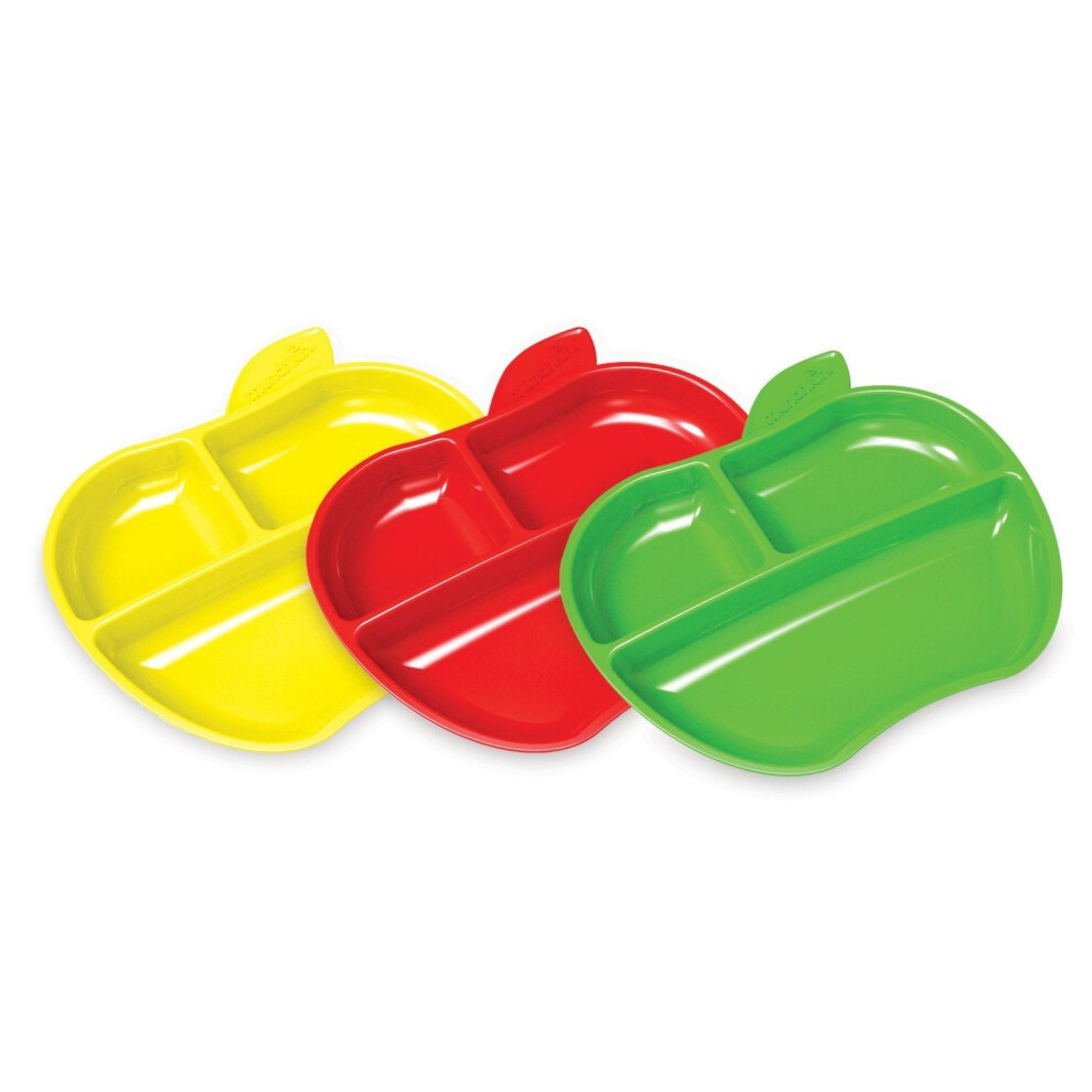 Munchkin Lil' Apple Plates - 3 Pack