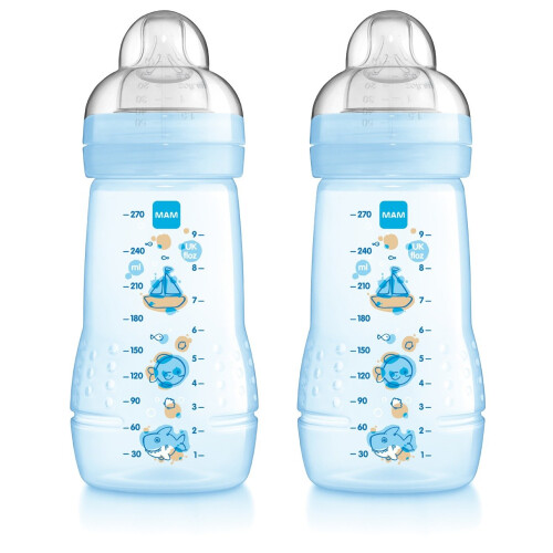 MAM Mam Baby Bottle 270ml - 2pk - Boy