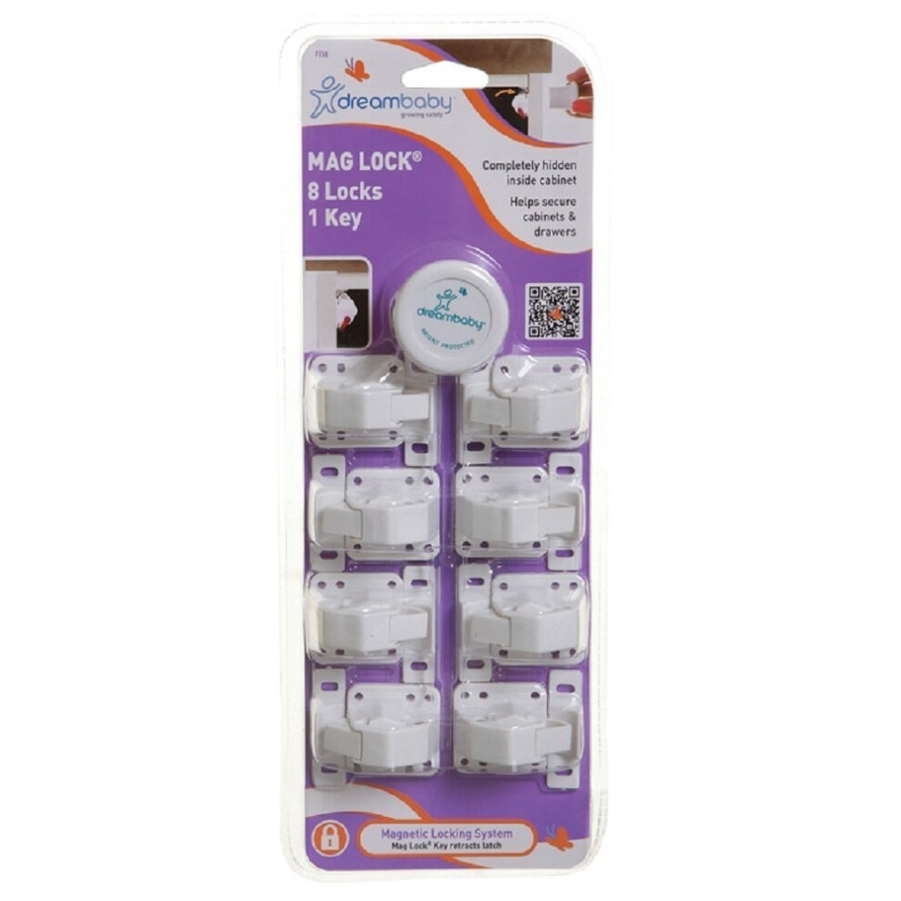 Dreambaby 8Pc Classic Mag Locks | Magnetic Child Locks