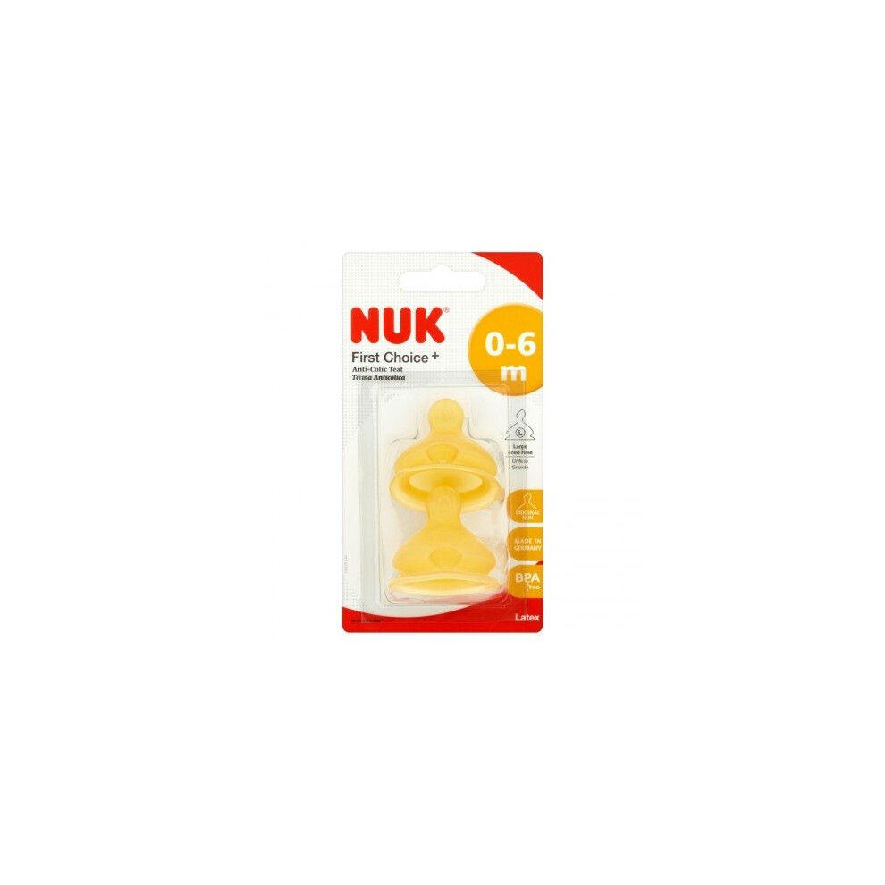 Nuk First Choice+ Size 1 Latex Teat Medium (0-6)