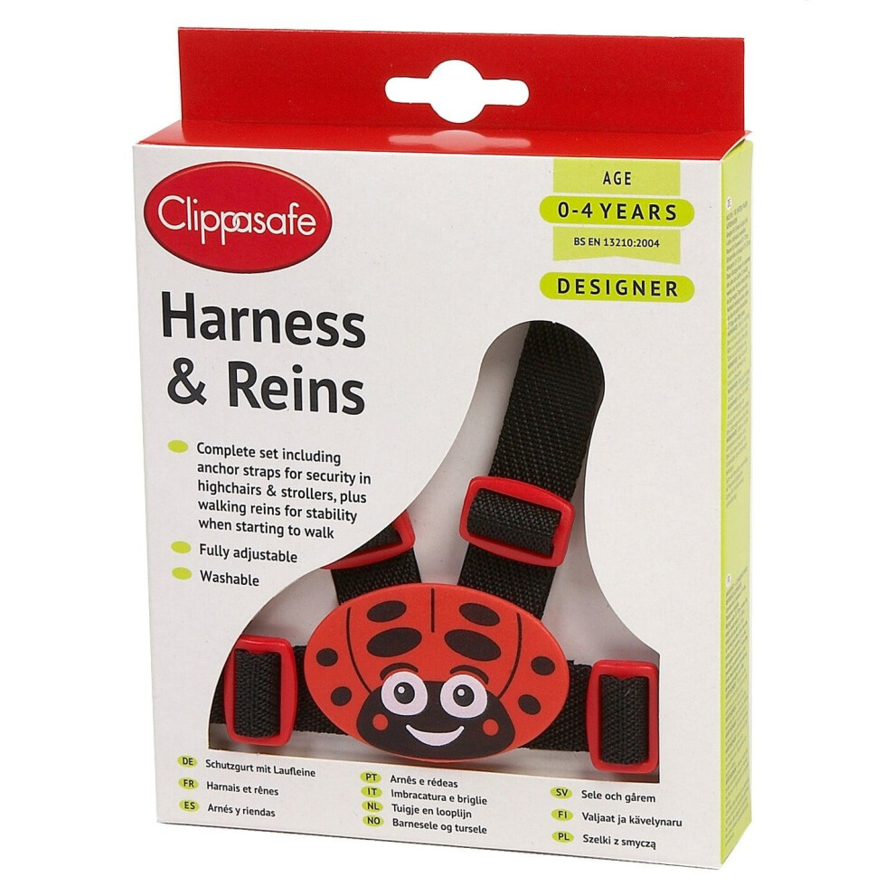 Clippasafe Designer Ladybird Harness & Reins