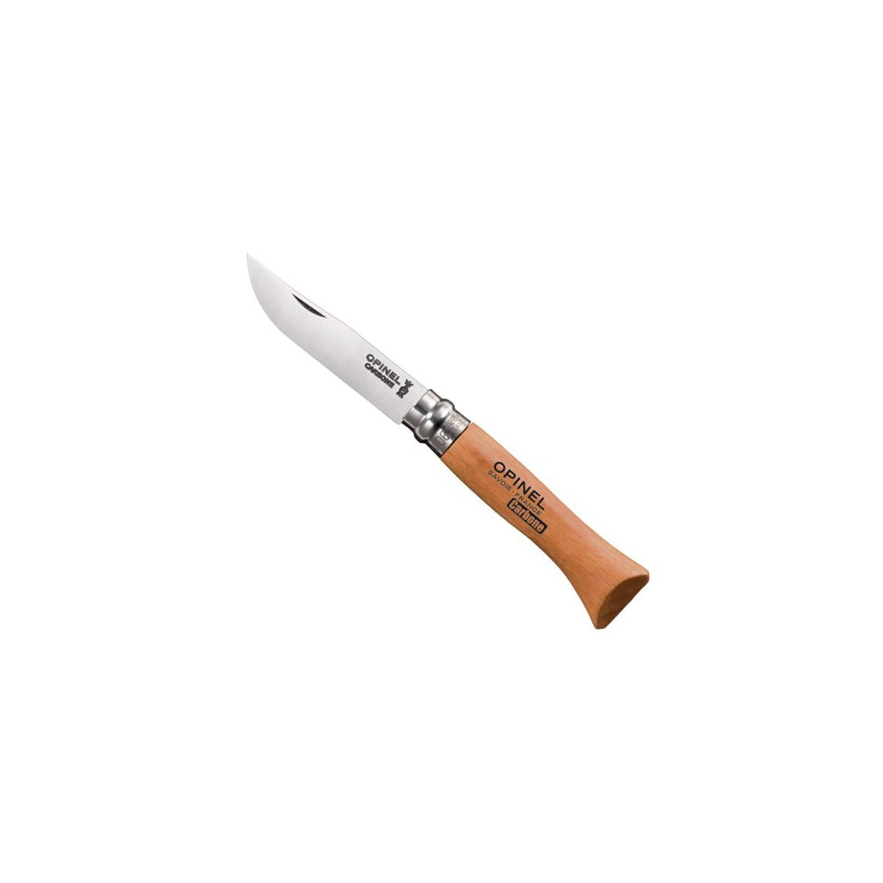 Opinel No 6 Locking Knife 7cm Carbon Steel Blade