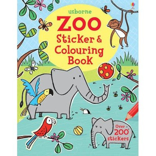 Zoo Sticker and Colouring Book
