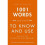 1001 Words You Need to Know and Use 1