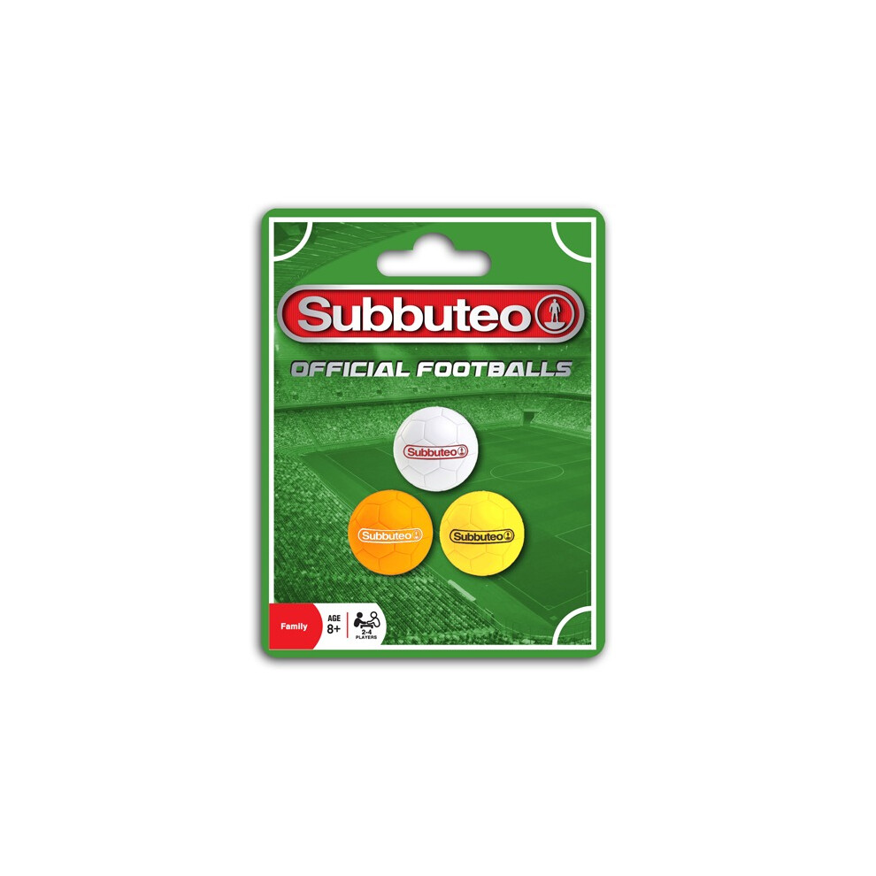 Subbuteo White, Orange and Yellow Balls Set