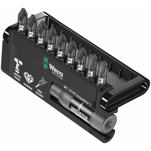 Wera Set d'embouts - WERA - 8755-9/IMP DC Impaktor - Acier haute qualité - Pack complet