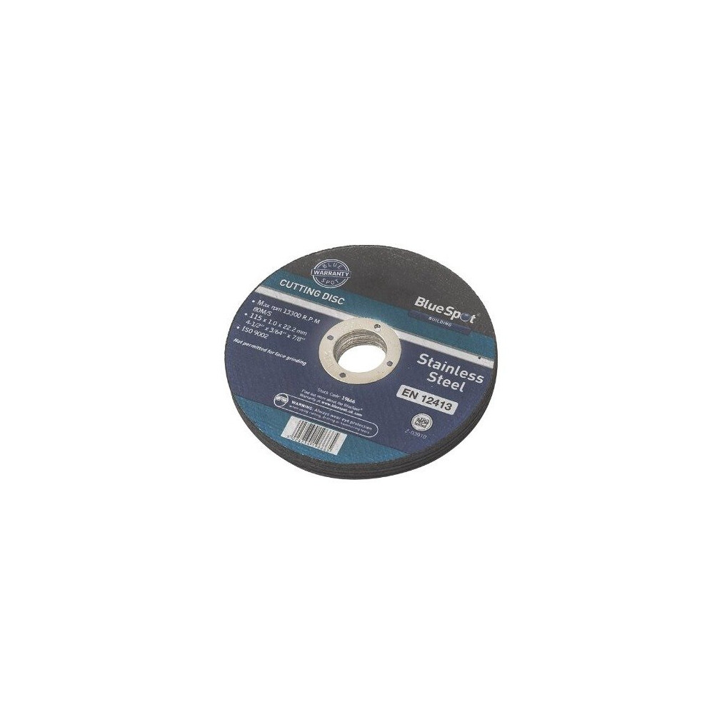 Pack of 10 Blue Spot 4 1/2" Stainless Steel Cutting Discs