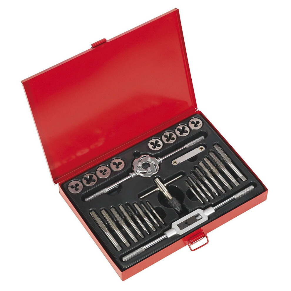 Sealey AK3028BSW - Tap & Die Set 28pc Split Dies Imperial BSW