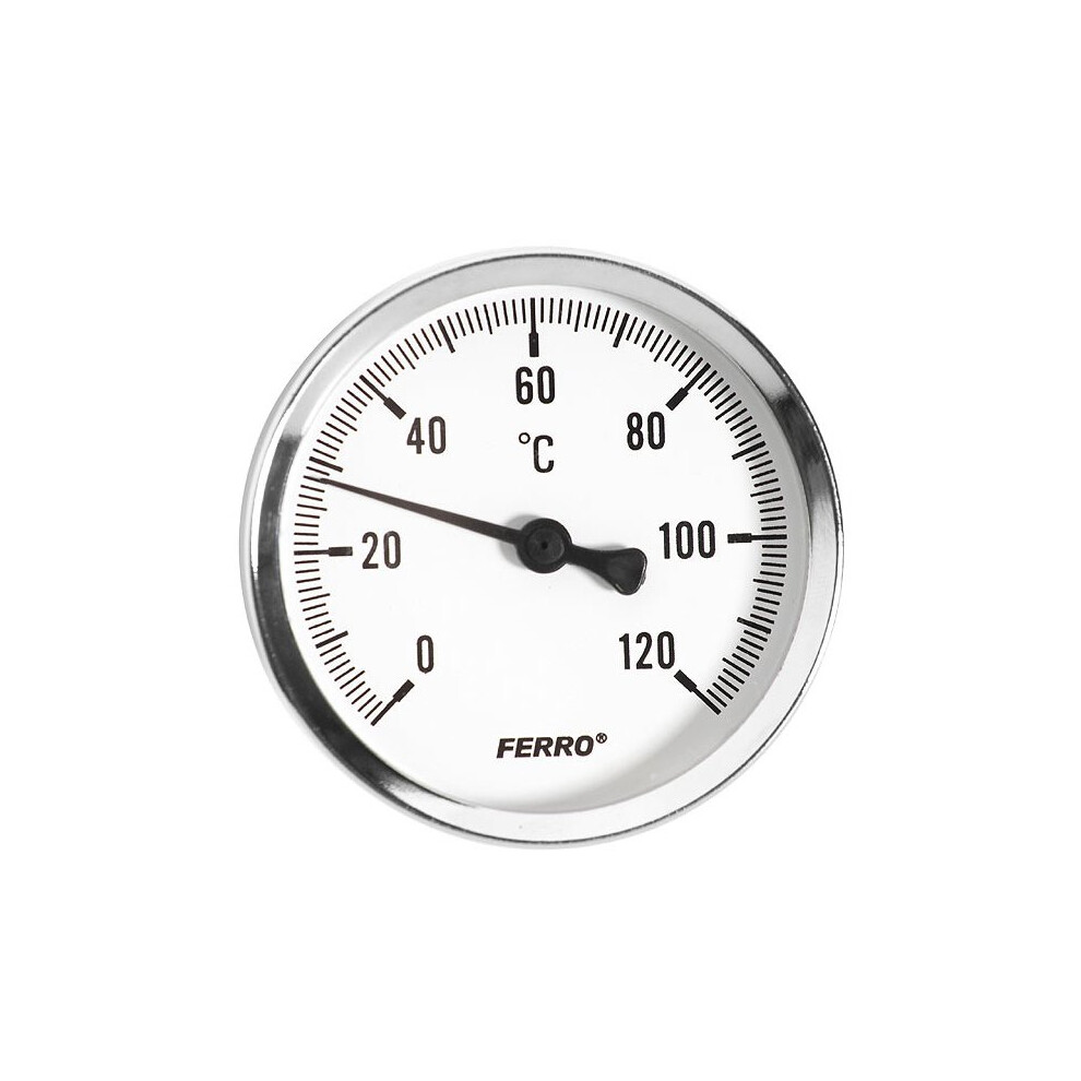 63Mm 0 - 120C Thermo Water Oil Temperature Gauge 1/2 Inch Rear Entry Thermometer 5901095655043
