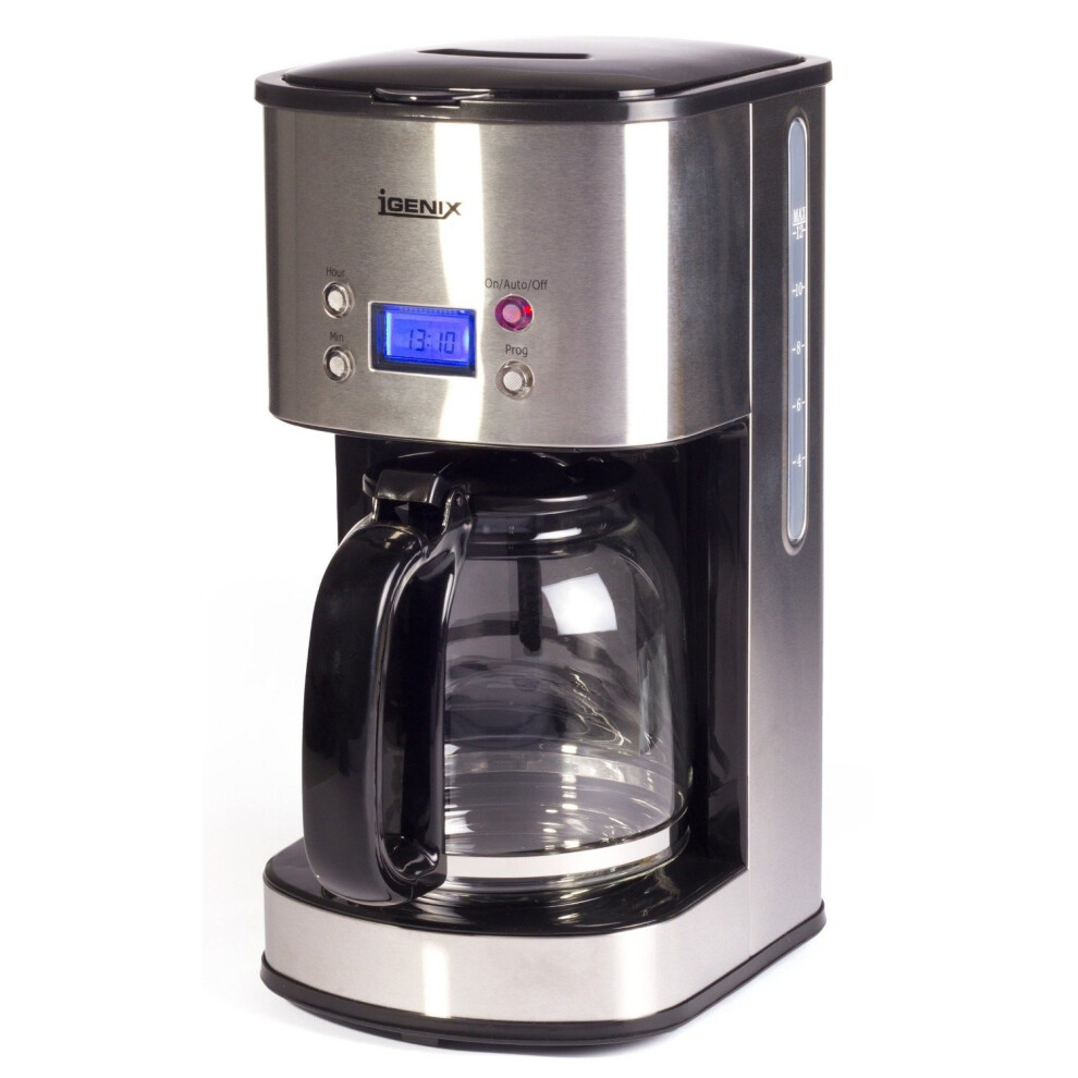 Igenix IG8250 10-Cup Stainless Steel Digital Coffee Maker
