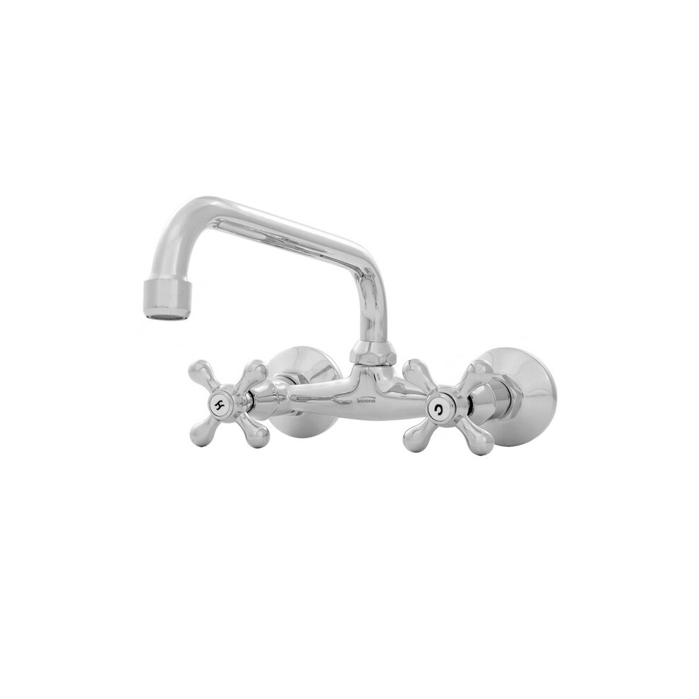 Kitchen / Bathroom Wall-Mount Traditional Water Mixer Tap Cross Head C-Type 5907798747504