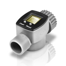Wasserzähler - INVENA - 3/4 FxM - LCD-Bildschirm - Messung in Litern oder Gallonen - maximal 999,9 Liter