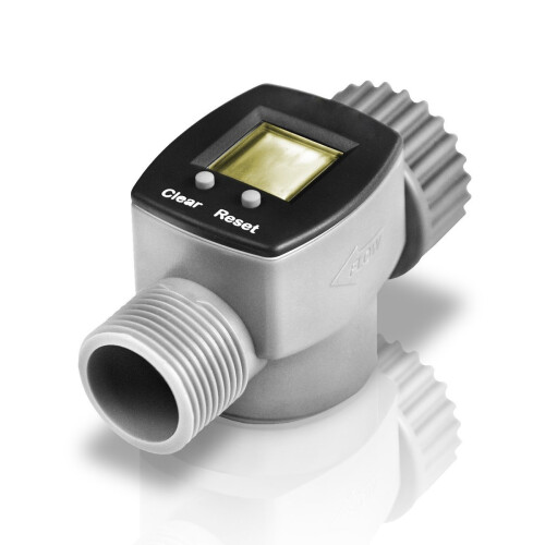Wasserzähler - INVENA - 3/4 FxM - LCD-Bildschirm - Messung in Litern oder Gallonen - maximal 999,9 Liter