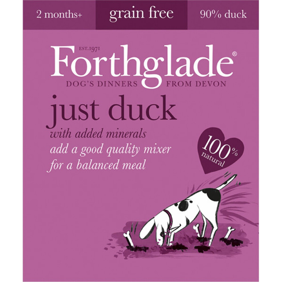 FORTHGLADE DUCK 18 x 395 gram trays (DUCK 90%) Grain Free