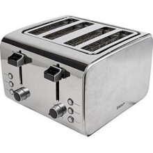 Igenix Ig3204 4 Slice Toaster - Brushed/polished Stainless Steel
