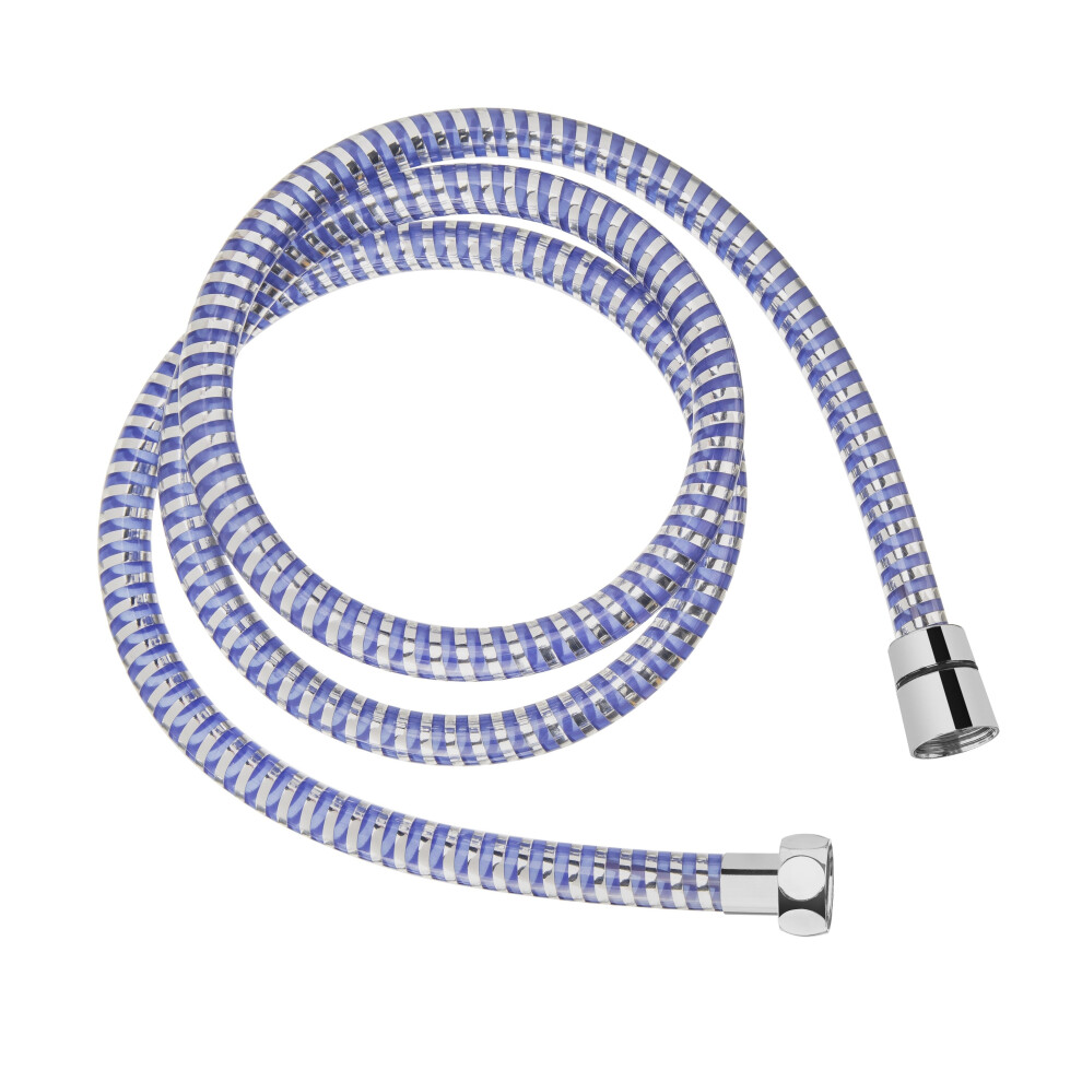 Long Color Changing Shower Bath Hose Chrome Blue and Red 150cm Invena