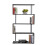 Homcom Homcom 4-Tier S-Shaped Bookcase | Black Room Divider Shelves 2