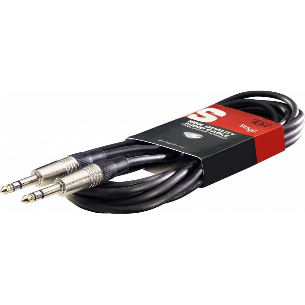 Stagg Sac Balanced Stereo Jack Cable (6m/20ft) - Sac6ps Dl