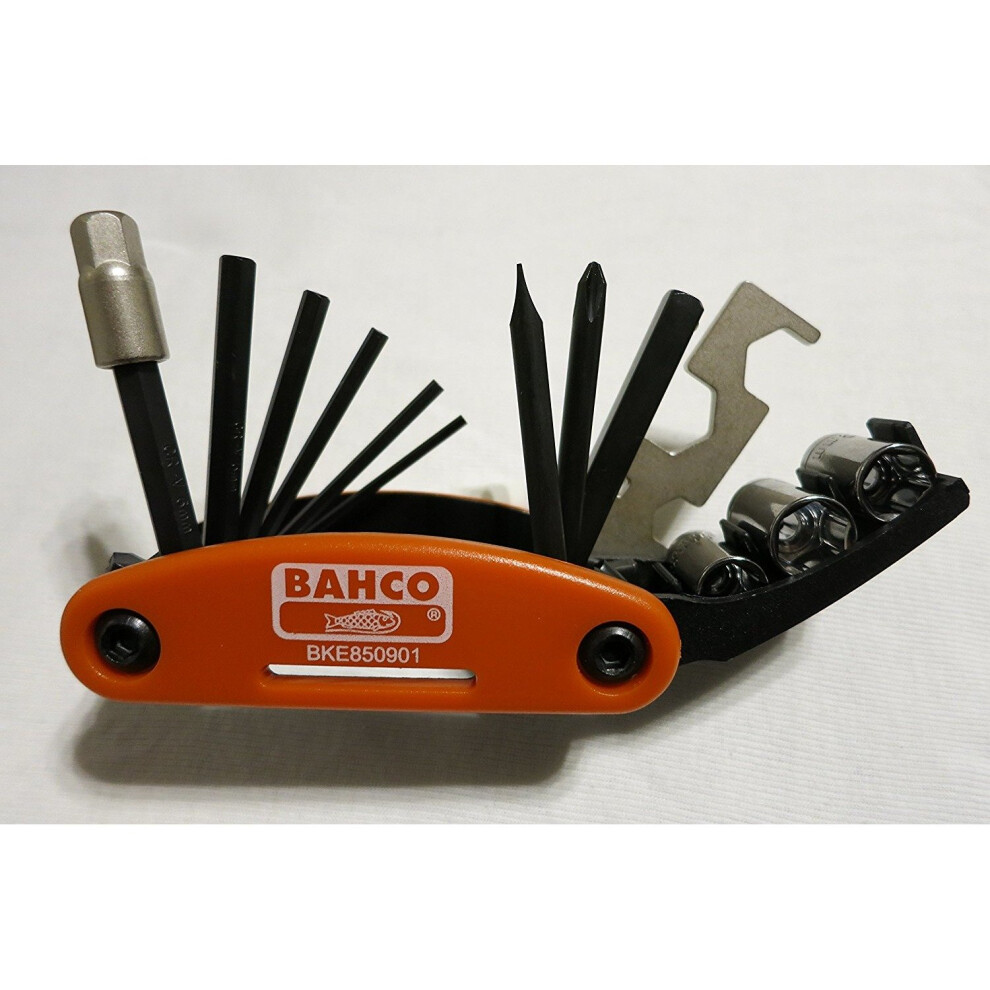 Bahco BKE850901 Bicycle Tool Set Hand Held Multi 17 Piece Tool Socket