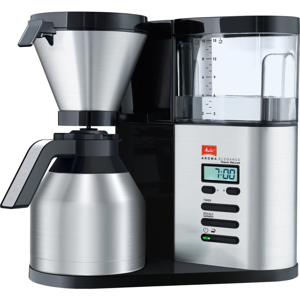 Melitta 1012-04 Aroma Elegance Therm Deluxe Coffee Machine - Black/stainless Steel