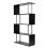 Homcom Homcom 4-Tier S-Shaped Bookcase | Black Room Divider Shelves 3