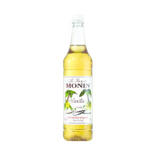 Monin Vanilla Coffee Syrup 1 Litre (Plastic) – Premium Madagascar Vanilla, Versatile for Coffee, Desserts & Cocktails