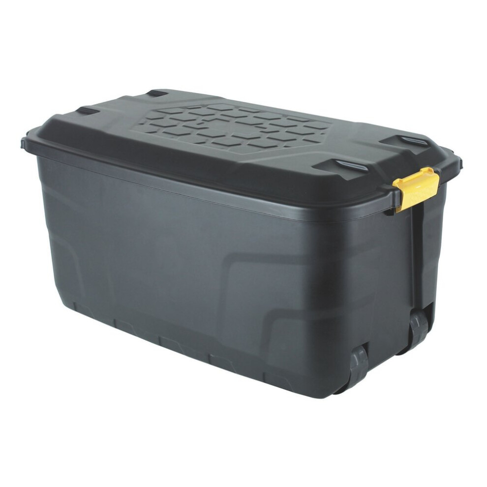 Strata 145 Litre Heavy Duty Plastic Smart Trunk with Lid, Clip Lock