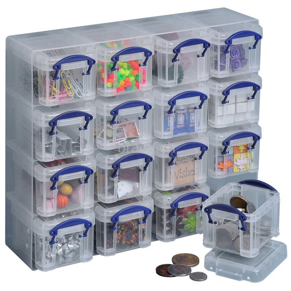 Really Useful 16 X 0.14l Clear Organiser Box