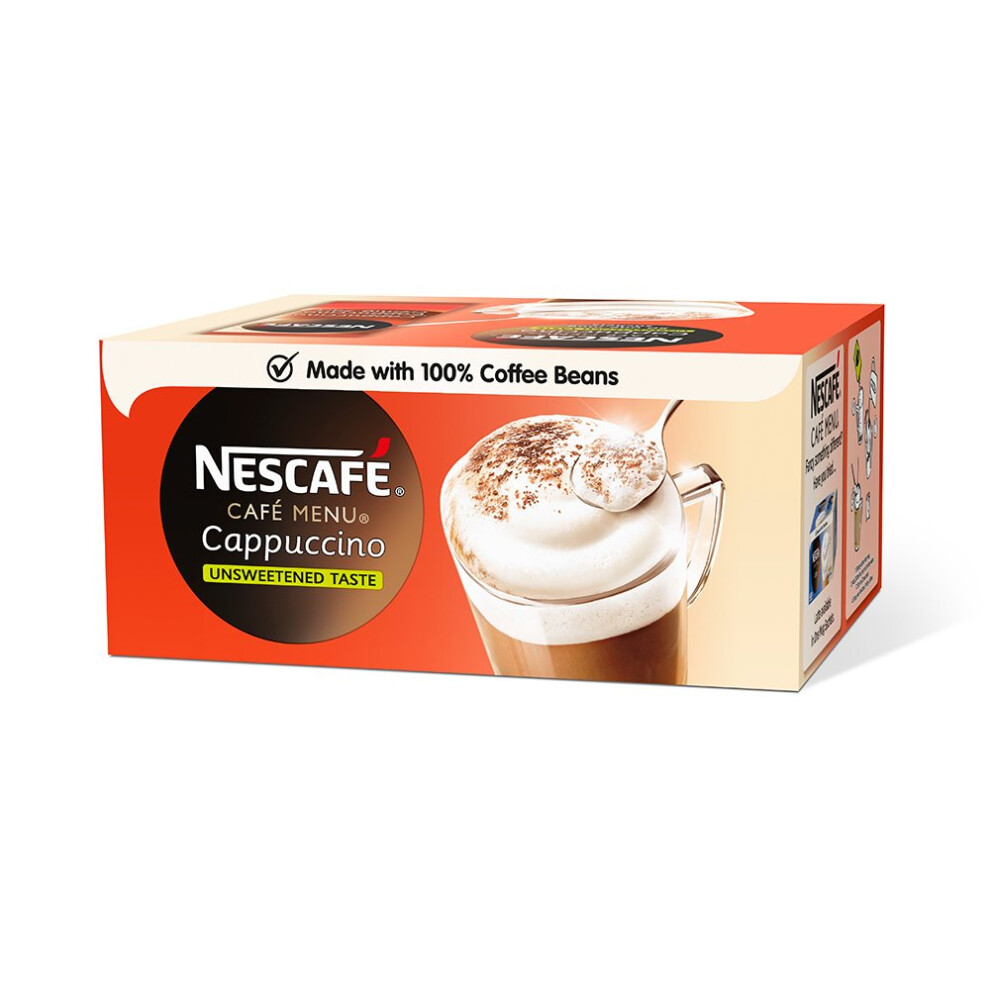 Nescafe Cafe Menu Cappuccino Unsweetened Taste Sachets (pack of 50)