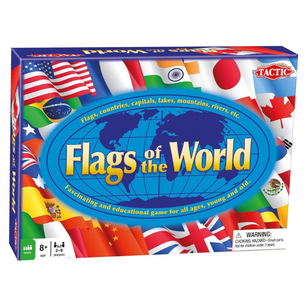 Tactic Games Flags Of The World (2177): 200 Flag Cards To Learn Countries, Capitals & Geography; 4 Rule Sets; Ages 8+