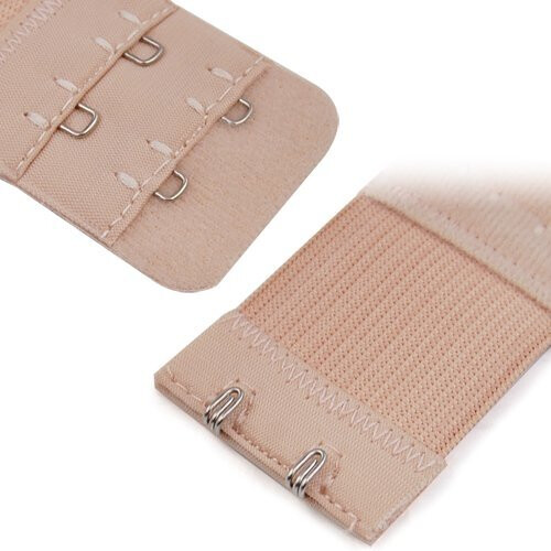 Trixes 3pc Bra Extension Straps 2 Hook Black White Beige Flexible