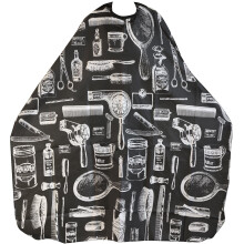 Trixes Black Printed Hairdressing Cape