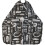 Trixes Black Printed Hairdressing Cape 1
