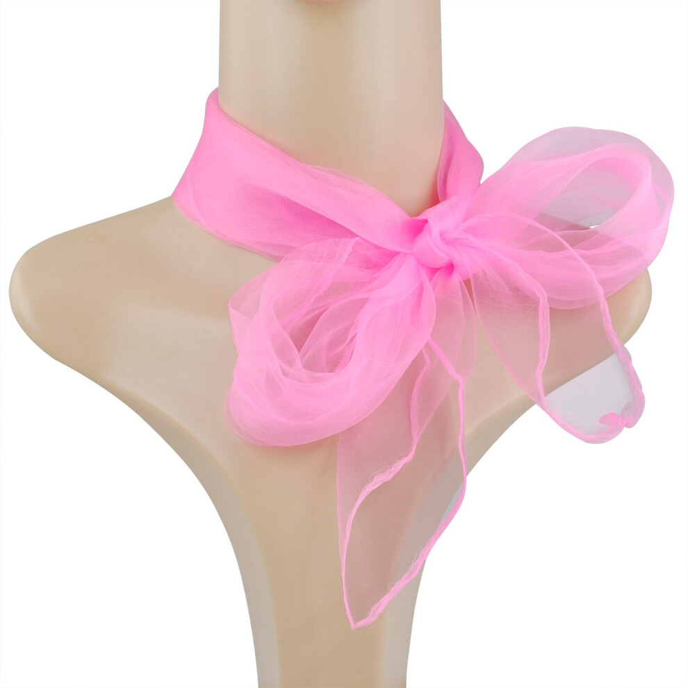 Trixes 50s Style Scarf | Pink Crêpe Neck Scarf