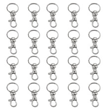20pc Trixes Small Swivel Clasp Keyrings | Lobster Clasp Keychain Set