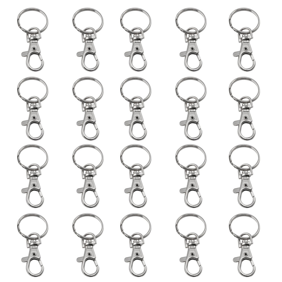 20pc Trixes Small Swivel Clasp Keyrings | Lobster Clasp Keychain Set