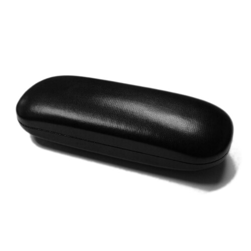 Trixes Black Faux Leather Glasses Case for Small & Medium Frames 1