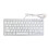 Trixes Slim Mini Wired USB Keyboard in Silver & White 2