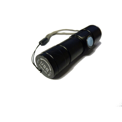 Trixes Ultra Bright LED Torch With Zoom | USB Rechargeable Pocket Torch 1