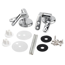 2pc Trixes Chrome Finish Toilet Seat Hinges | Chrome Toilet Hinges