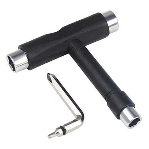 Trixes Black Skateboard 5-Way T Tool & Allen Key
