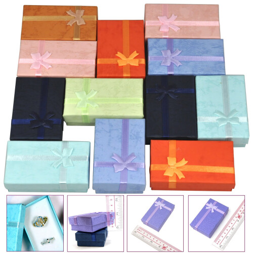 Trixes 12 x Luxury Rectangular Jewellery Gift Boxes | Presentation Box 1