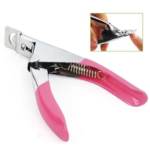Trixes Pink False Nail Clippers | Acrylic Nail Cutters 1