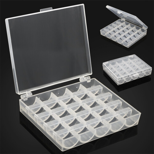 TRIXES 25 Bobbins Spool Storage Case Box 2